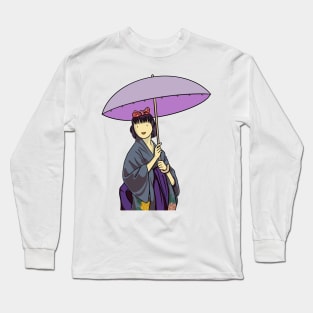 Girl in Kimono Long Sleeve T-Shirt